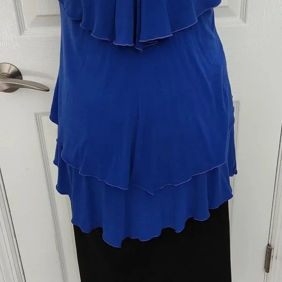 Moon Katz Royal Blue Layered Open Back Top - Picture 11 of 13
